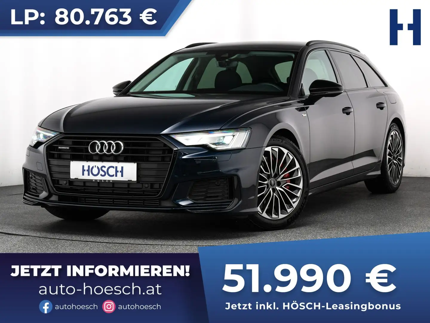 Audi A6 Avant 55 TFSIe quattro 2 x S-LINE 19er MATRIX BLA Blau - 1