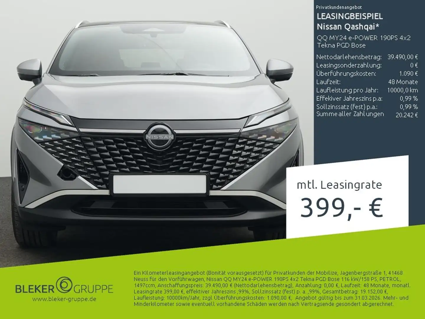 Nissan Qashqai QQ MY24 e-POWER 190PS 4x2 Tekna PGD Bose Grau - 1