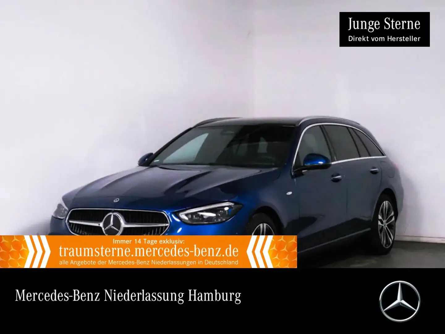 Mercedes-Benz C 300 e T AVANTG+PANO+360+AHK+TOTW+KEYLESS+9G Bleu - 1