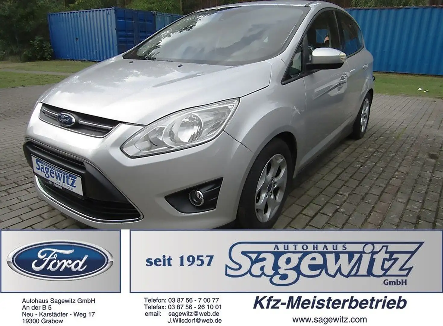 Ford C-Max 1.6 Ti-VCT Trend BT USB GRA Silber - 1