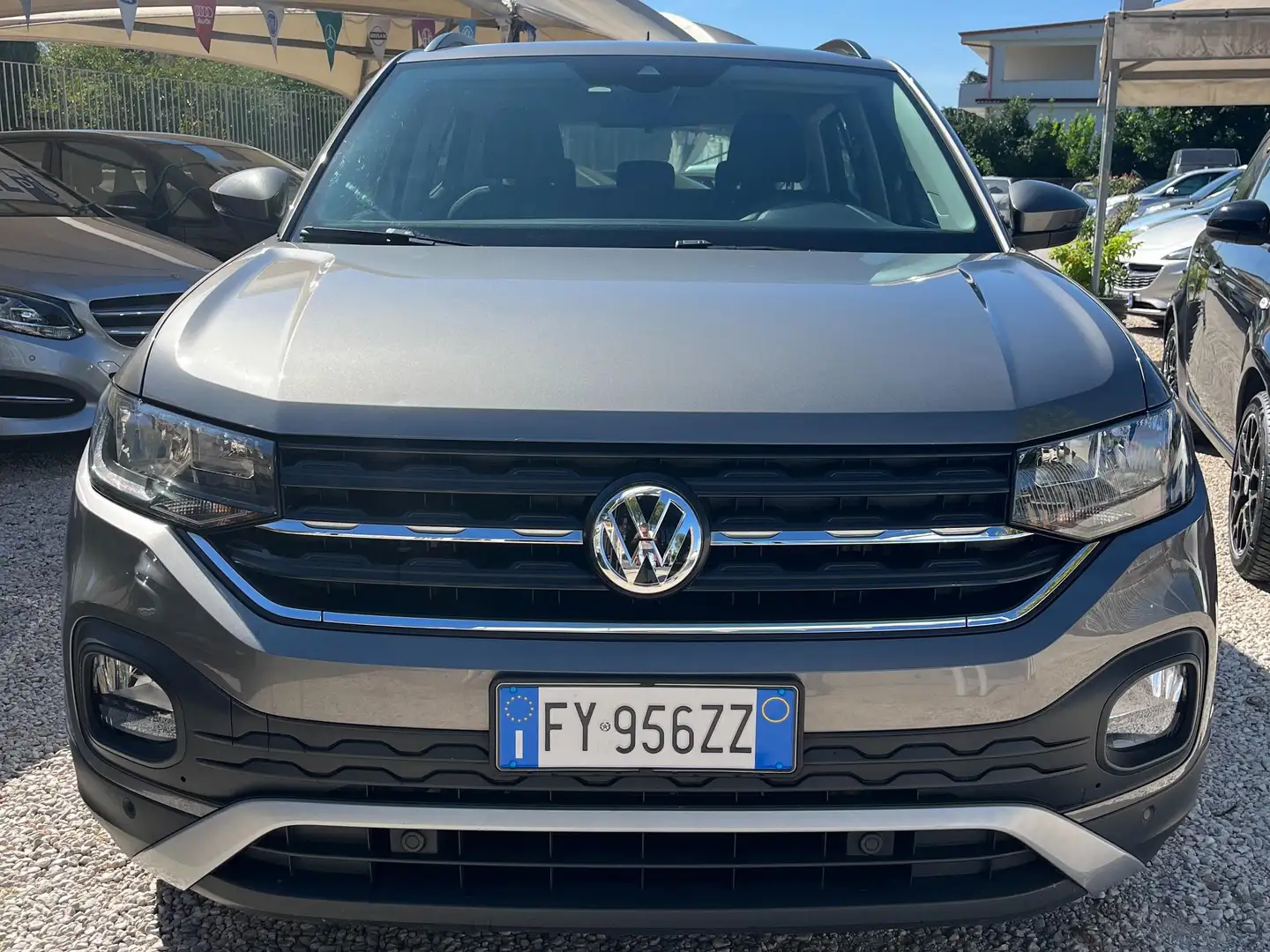 Volkswagen T-Cross 1000 BENZINA 95 CV KM CERTIFICATI UNICO PROPRIETAR Gris - 2