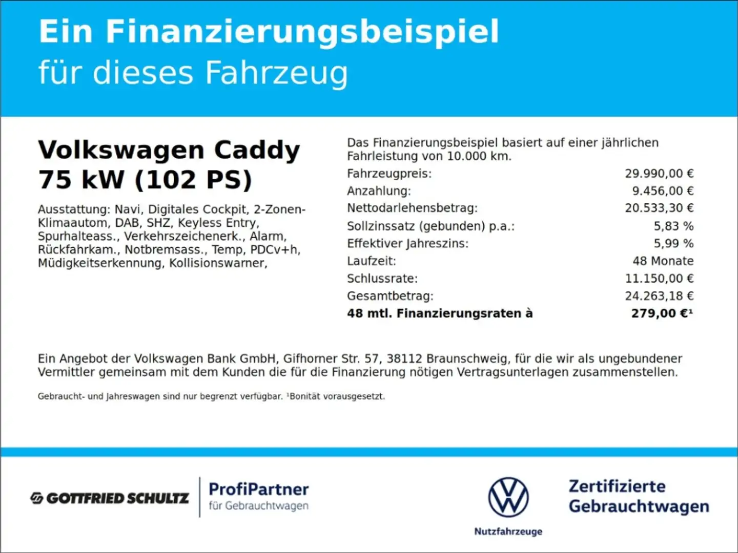 Volkswagen Caddy 2.0 TDI Life Navigation Rückfahrkamera Grau - 2