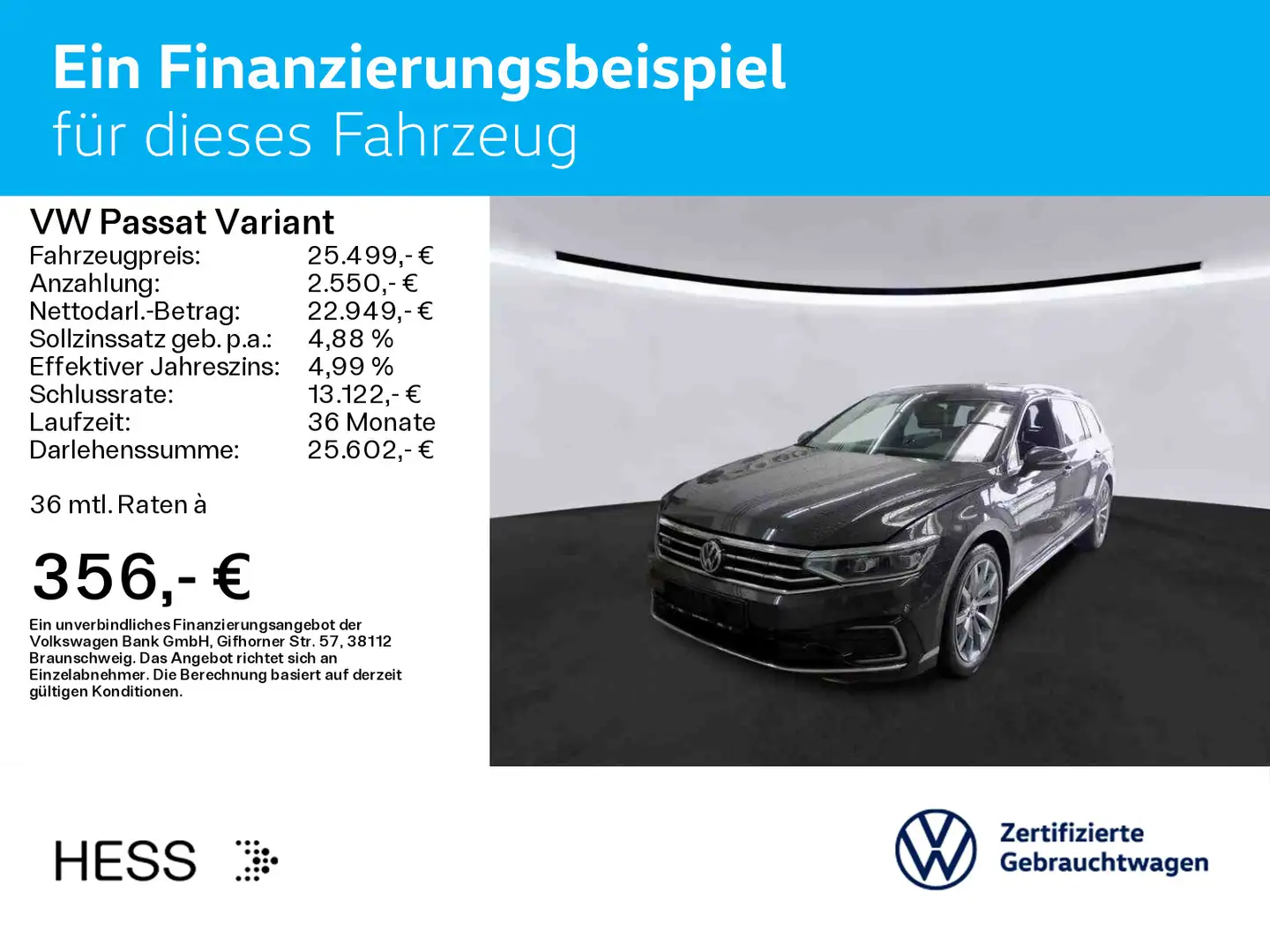 Volkswagen Passat Variant 1.4 TSI eHybrid DSG GTE R-LINE*ST Grau - 2