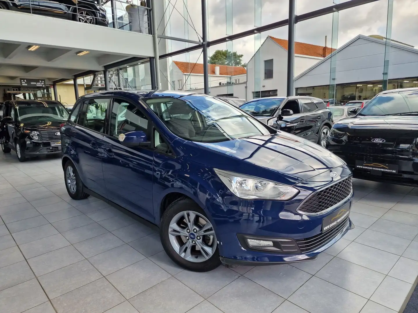 Ford Grand C-Max BENZINE 7 ZITPLAATSEN GPS SLECHTS 72000KM Bleu - 1