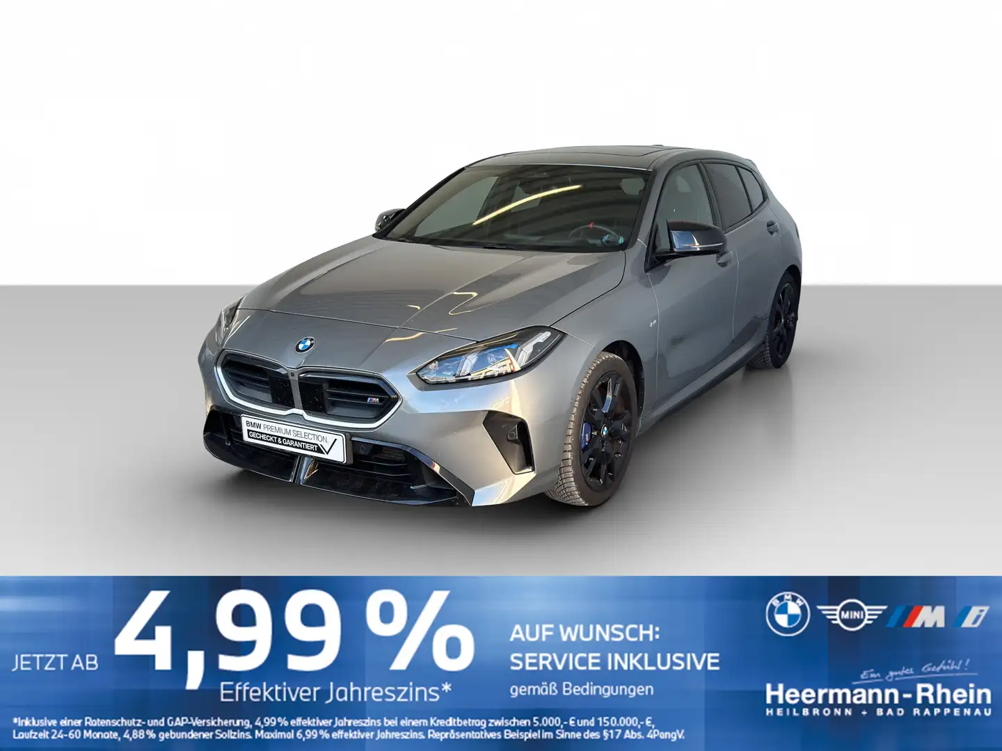 BMW 135 MiA xDrive 5-trg. LiveCock.HUD.LED.GSD.ParkAs Grau - 2