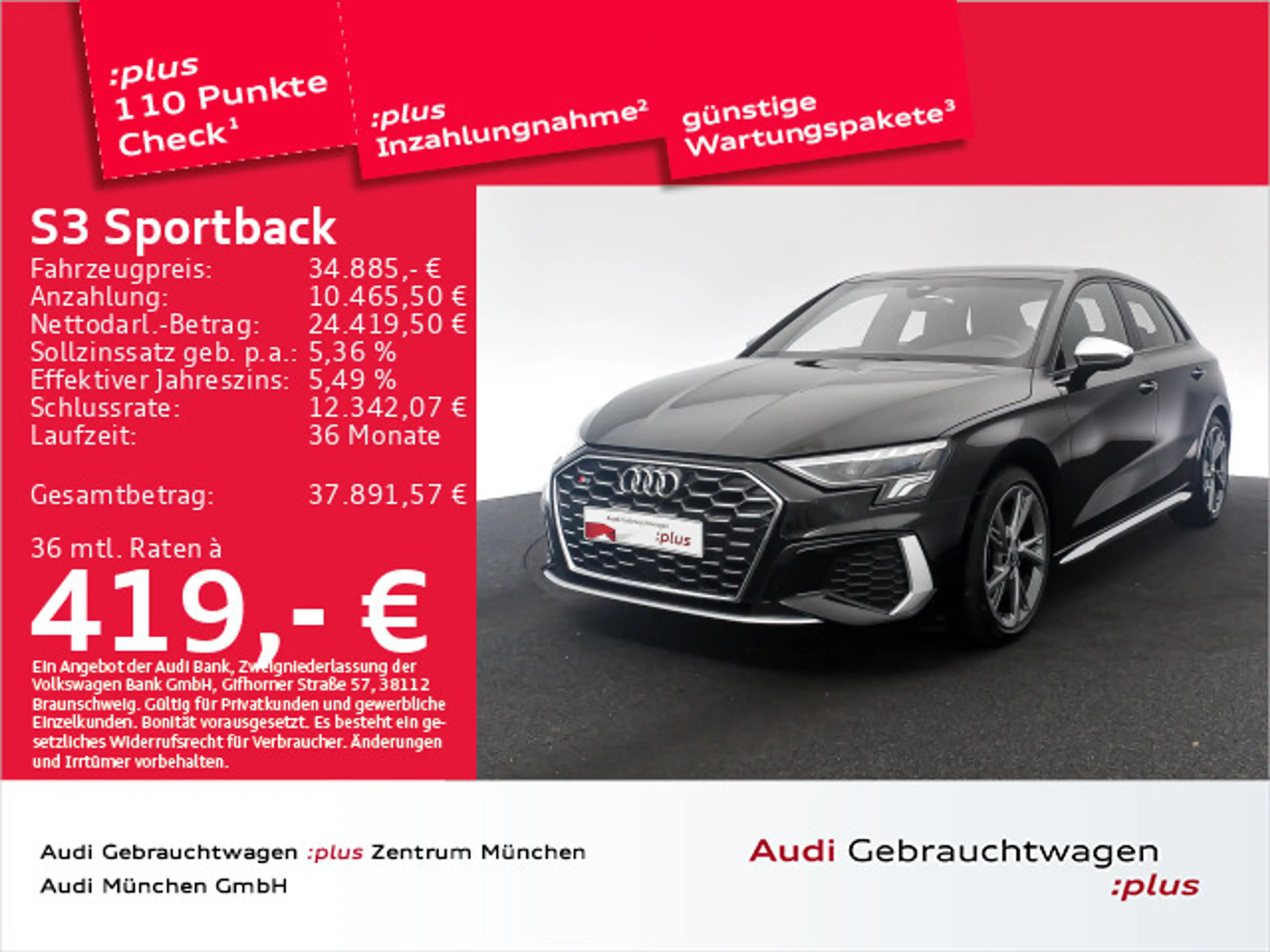Audi S3 TFSI S tronic Navi+/Kamera/ACC