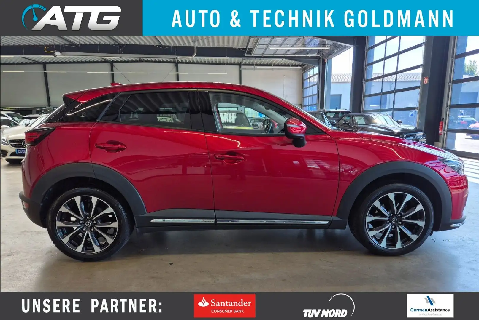 Mazda CX-3 SPORTS-LINE AWD TEILLEDER NAVI CAMERA AHK Rosso - 1