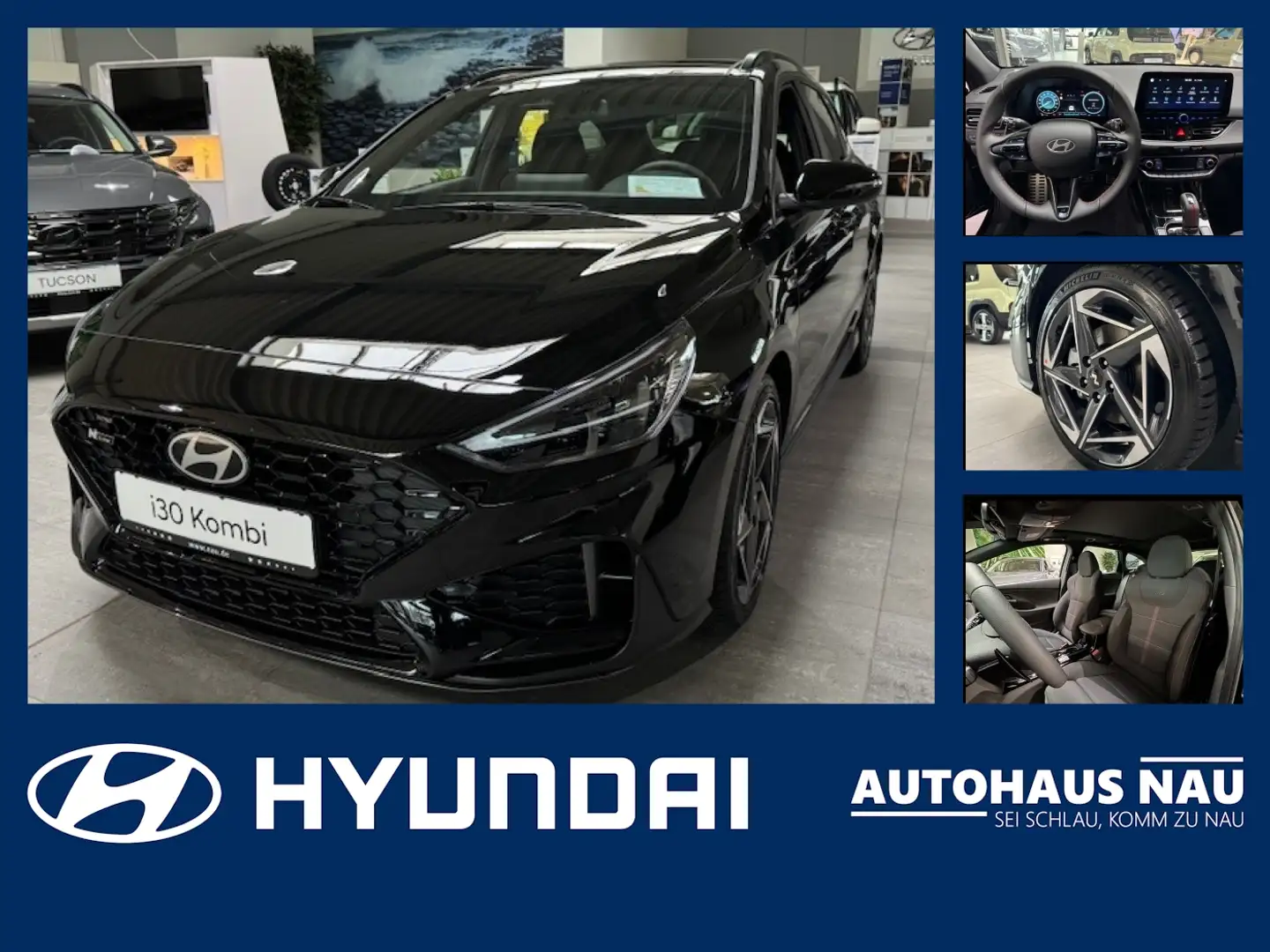 Hyundai i30 cw 1.5 T-GDI N Line Sitzheizung, Panoramadach Schwarz - 1
