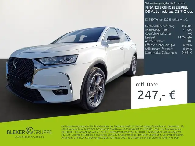 DS Automobiles DS 7 Crossback DS7 E-Tense 225 Bastille + 4x2