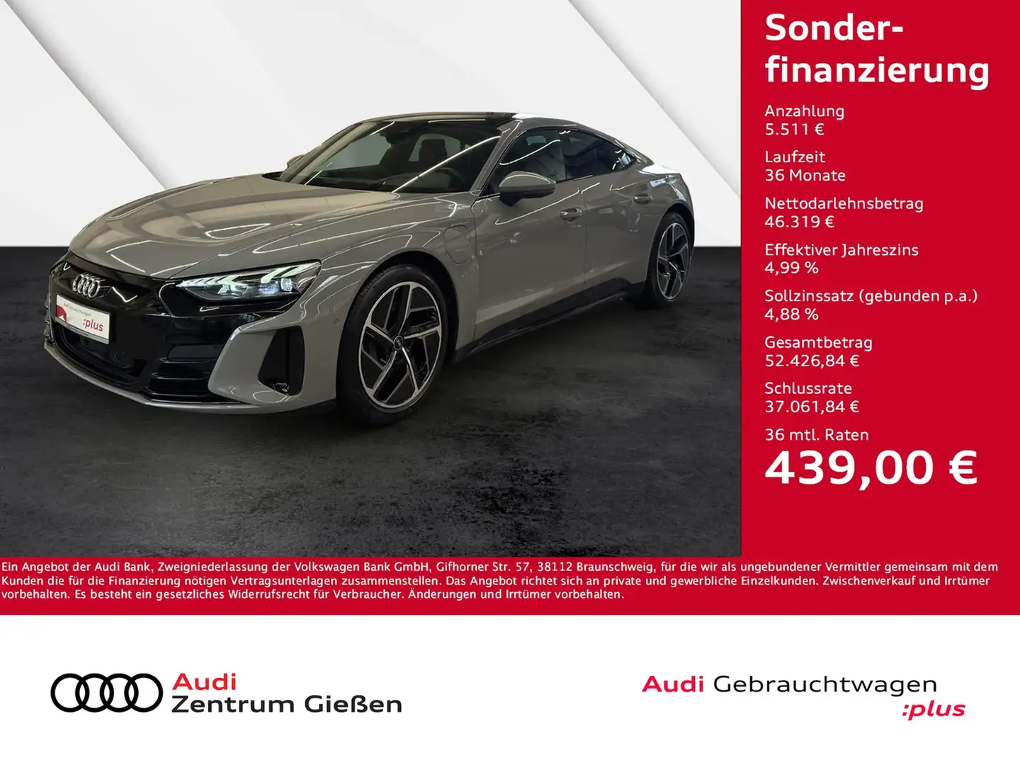 Audi e-tron GT quattro Black Matrix Assistenzpakete Gris - 1
