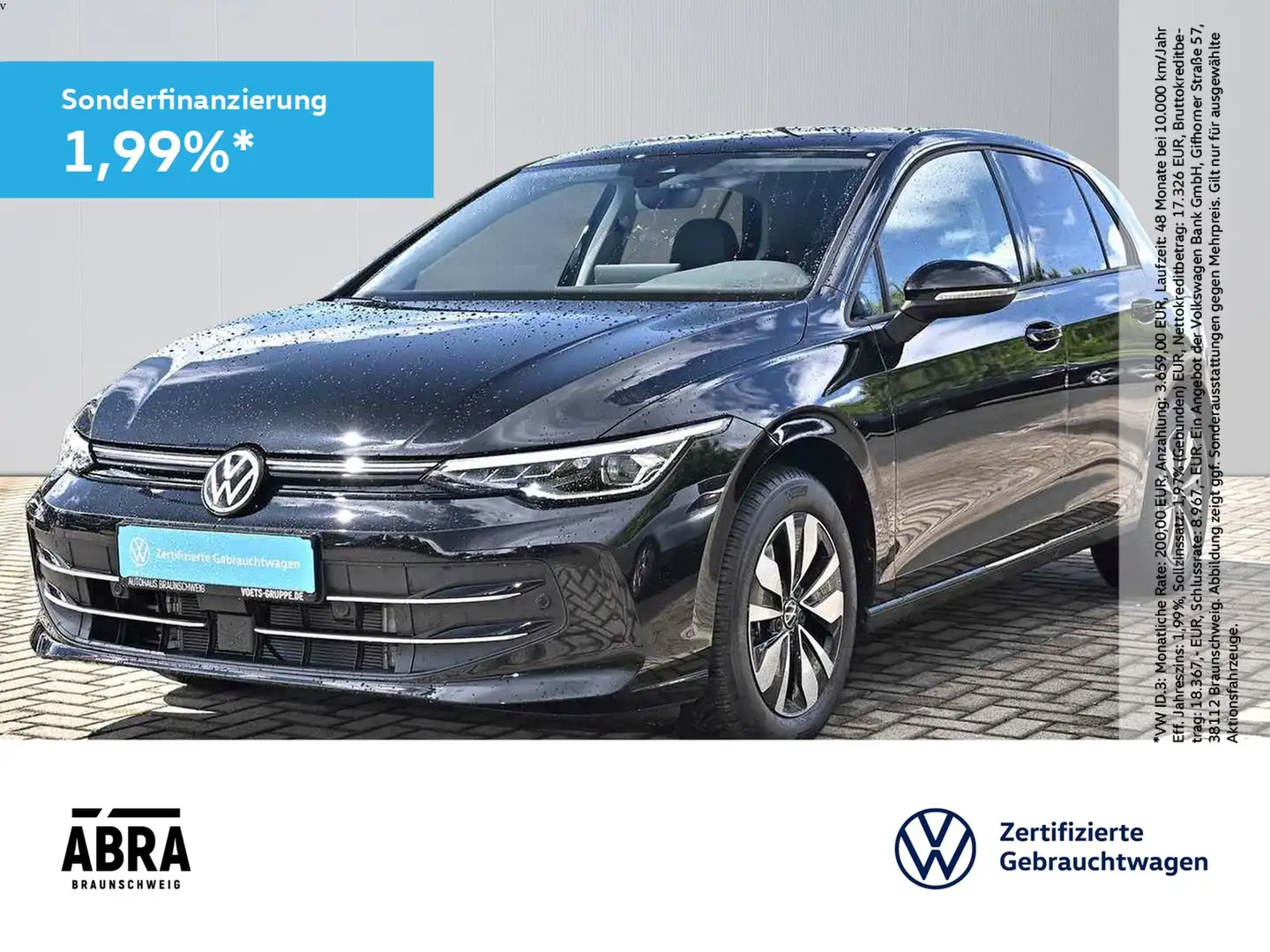 Volkswagen Golf VIII 1.5 TSI Goal LED+NAV+ACC+SIDE+AHK Schwarz - 1