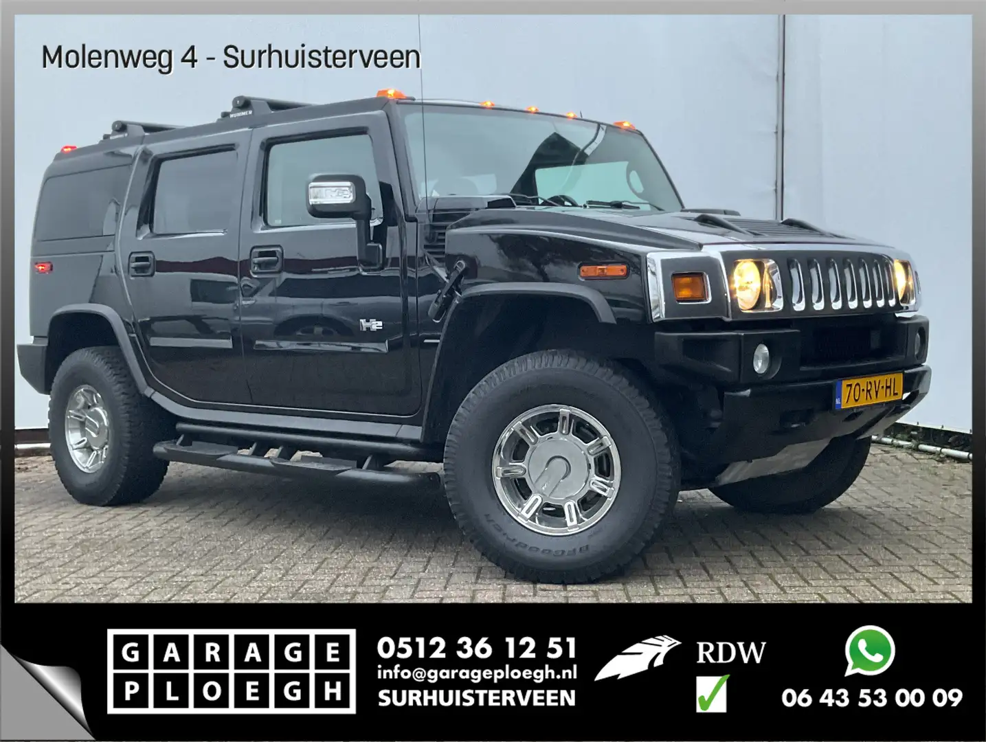 HUMMER H2 6.0 V8 Perfect mooi origineel Voll.Onderhoud Young Schwarz - 1