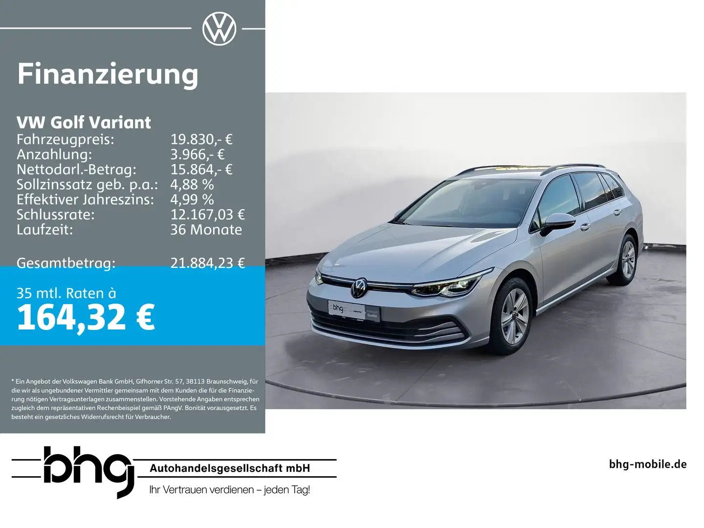 Volkswagen Golf Variant 2.0 TDI SCR DSG Life Argent - 1