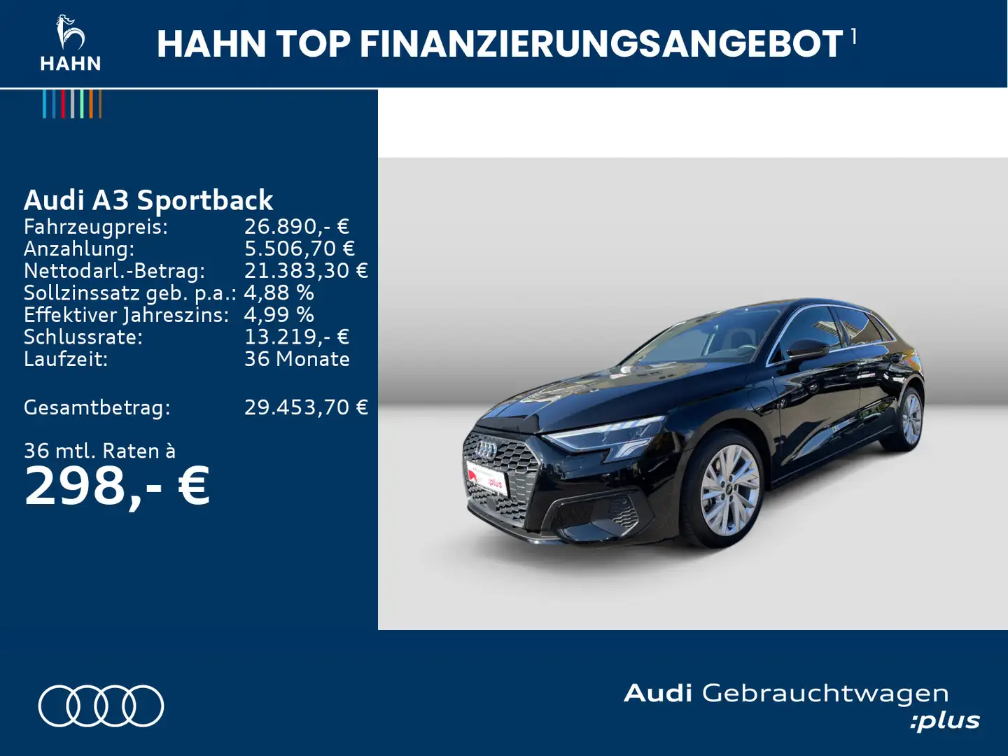 Audi A3 40TFSIe S-tronic Navi AHK LED CAM Schwarz - 2