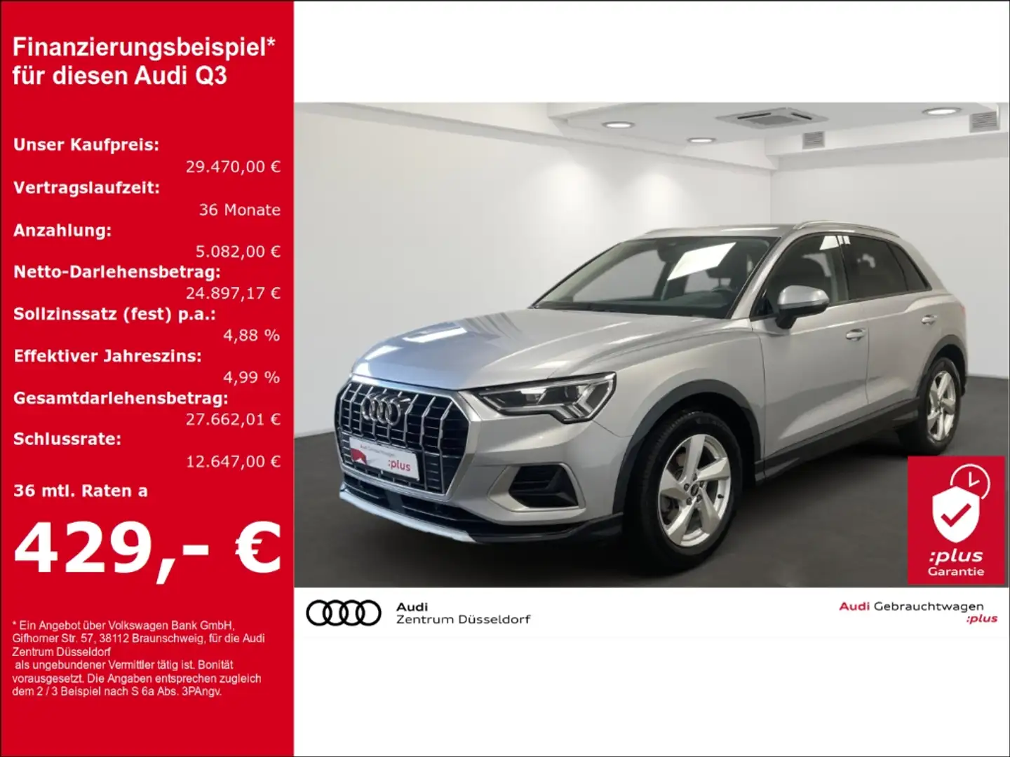 Audi Q3 35 TFSI advanced PDC LED MMI Anschlussgarantie 3 J Grijs - 1
