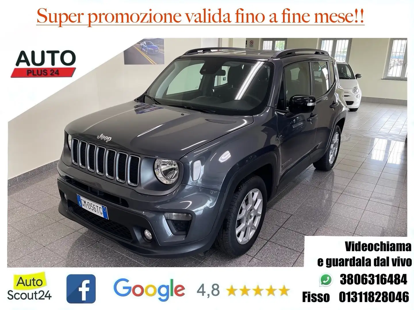 Jeep Renegade 1.5 Turbo T4 MHEV Limited CON PROMO PLUS Grigio - 1