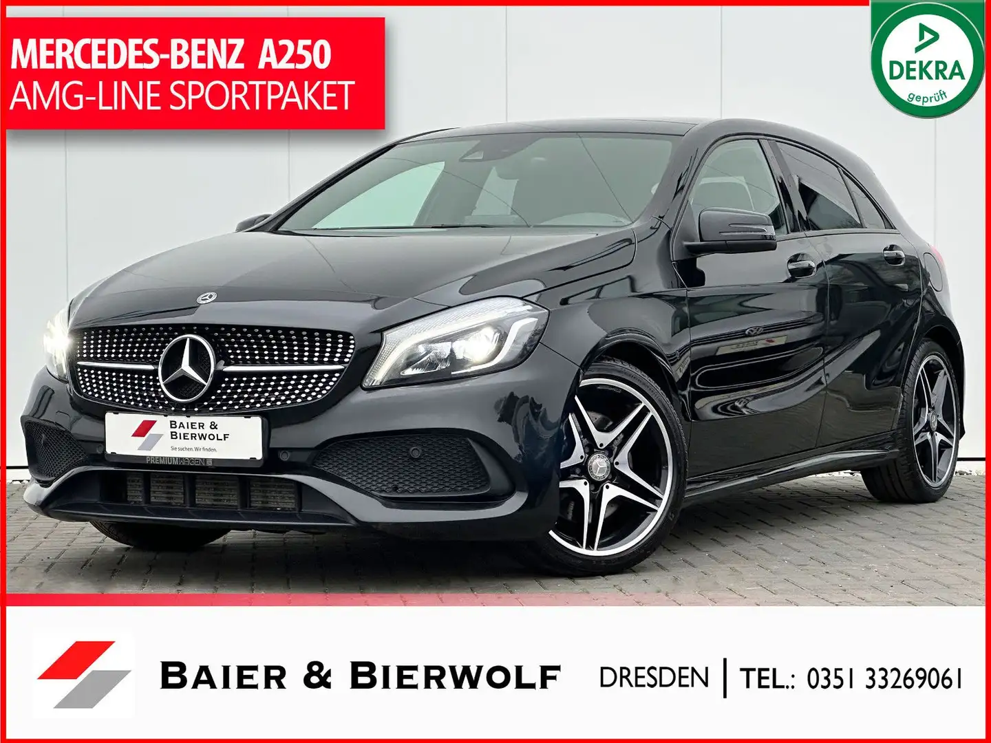 Mercedes-Benz A 250 AMG-LINE LED PANO KEYLESS ALCANTARA Czarny - 1