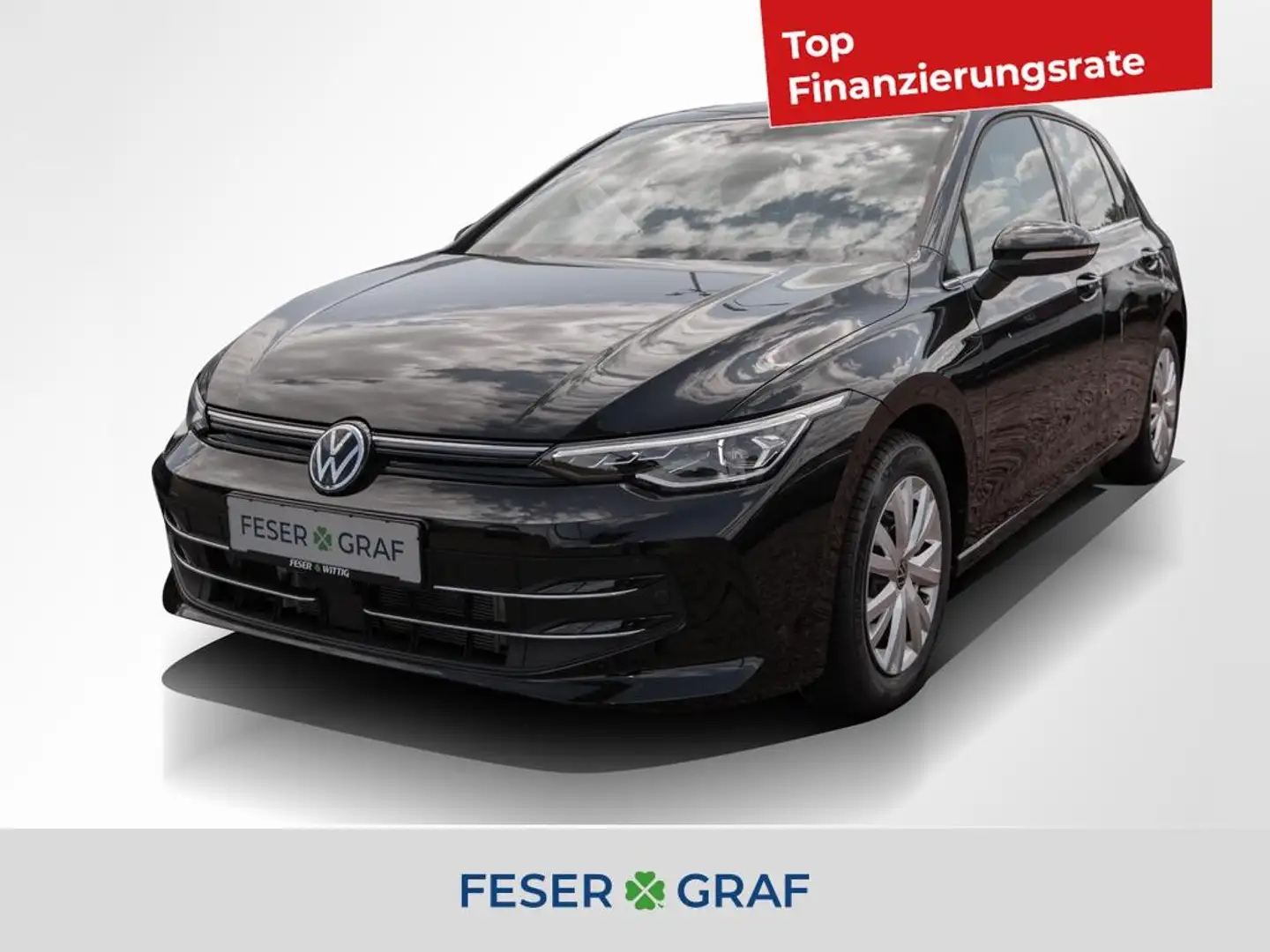 Volkswagen Golf VIII 1.5 eTSI Style DSG/Matrix/ACC/HuD/AHK/Navi Schwarz - 1