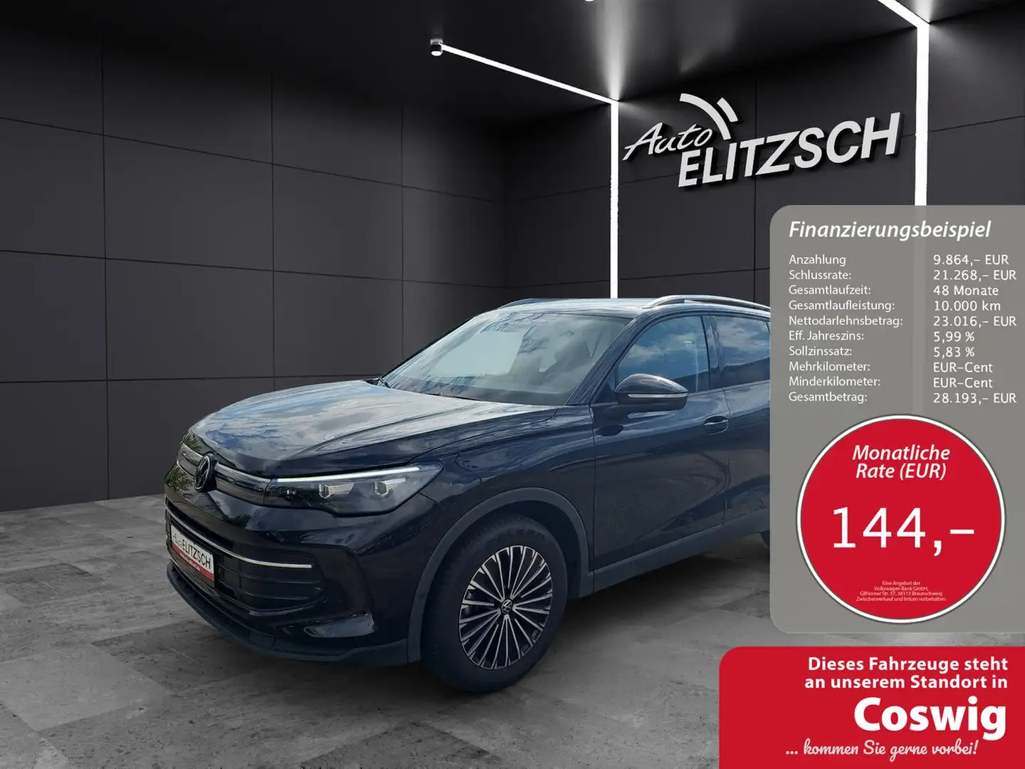 Volkswagen Tiguan Life eTSI DSG LED+ ACC AHK SH AID LRHzg RearVie... Schwarz - 1