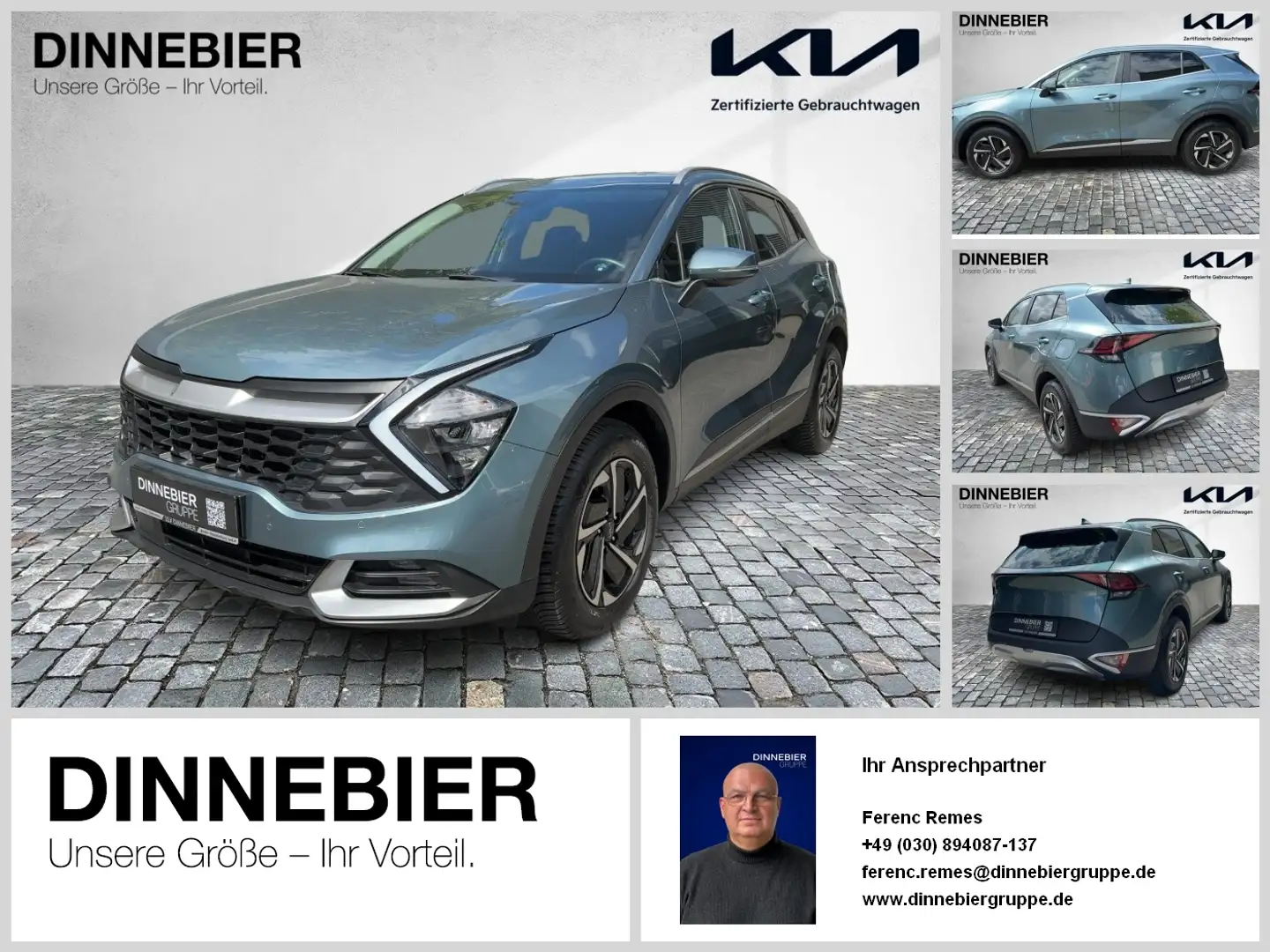 Kia Sportage Vision Hybrid FLA 4xSHZ SpurH LED Grau - 1