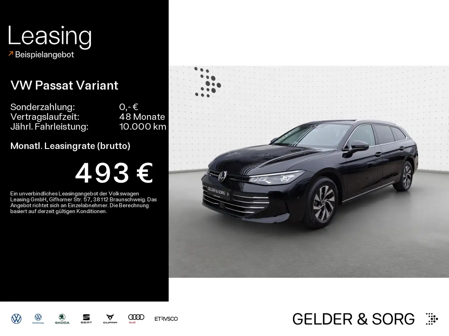 Volkswagen Passat Variant 1.5 eTSI LED*Pano*HuD*Massage*360 Schwarz - 1