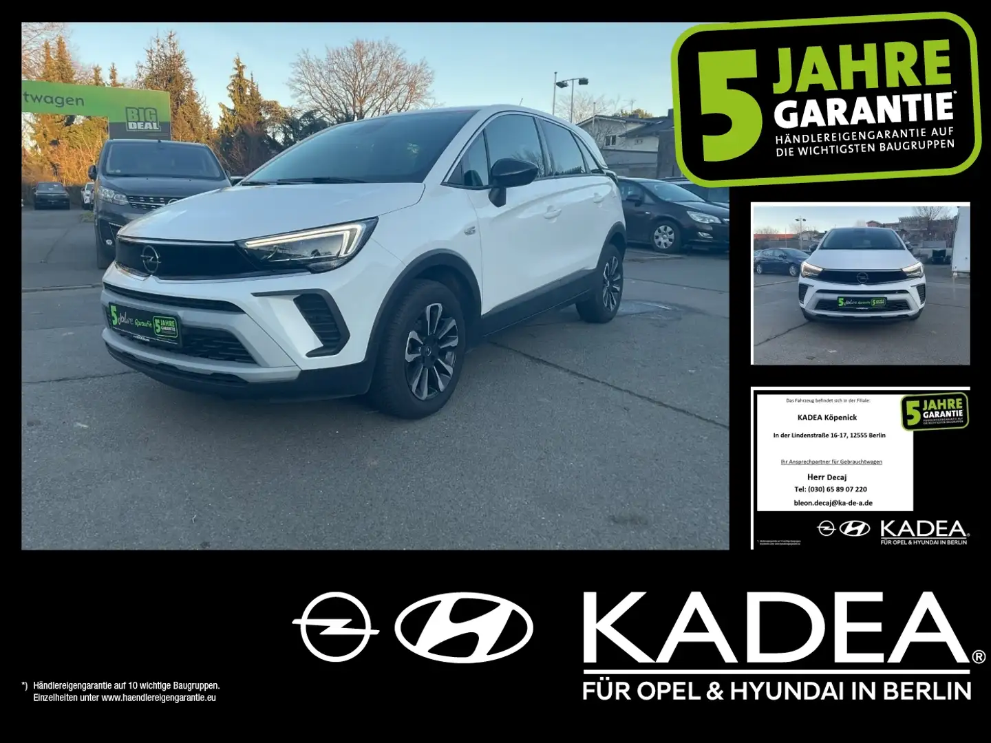 Opel Crossland 1.5 D Elegance LED+Navi+2xKlima+Kam. Weiß - 1