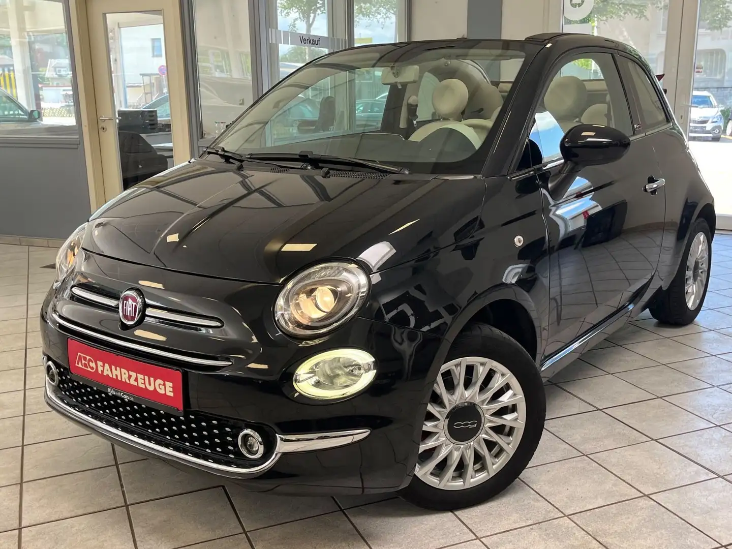 Fiat 500C Cabrio Lounge HU NEU / Klima / Alufelgen Schwarz - 1