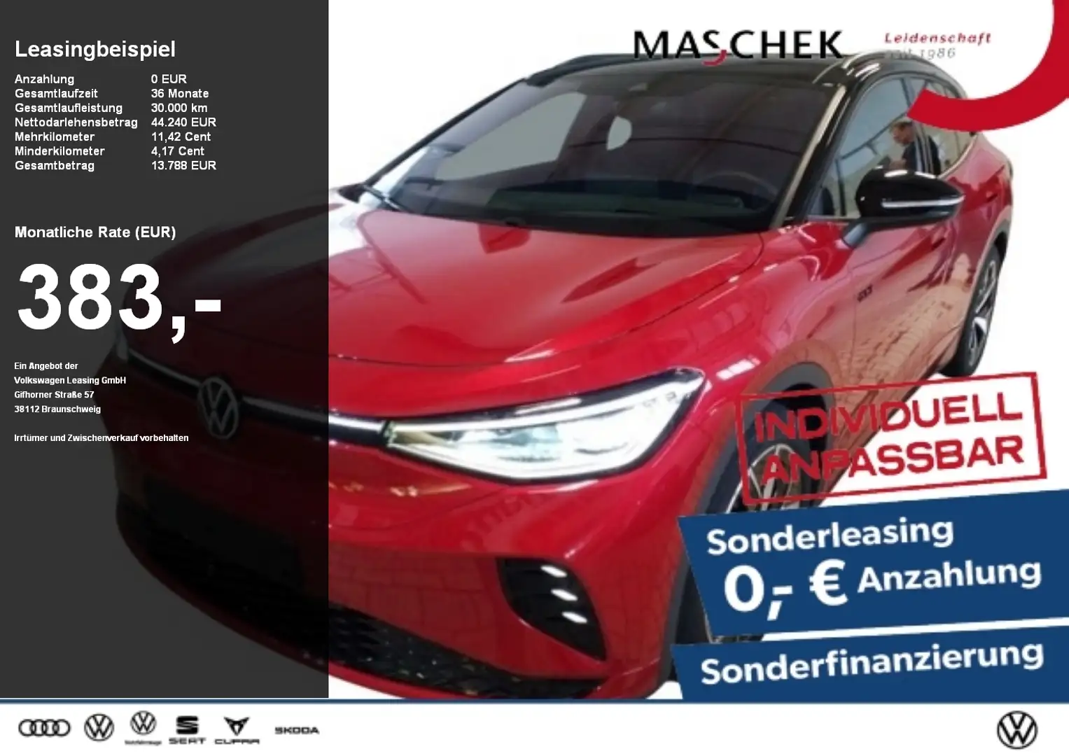 Volkswagen ID.4 GTX Pano AHK IQ.Drive HK HUD Wärmepumpe Schwarz - 1