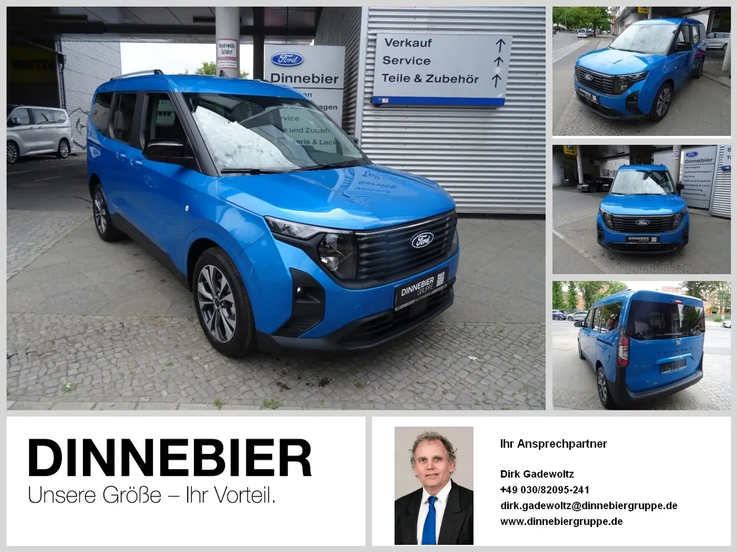 Ford Tourneo Courier Titanium+Autom.+PDC+RFKi+Sitzh. Bleu - 1