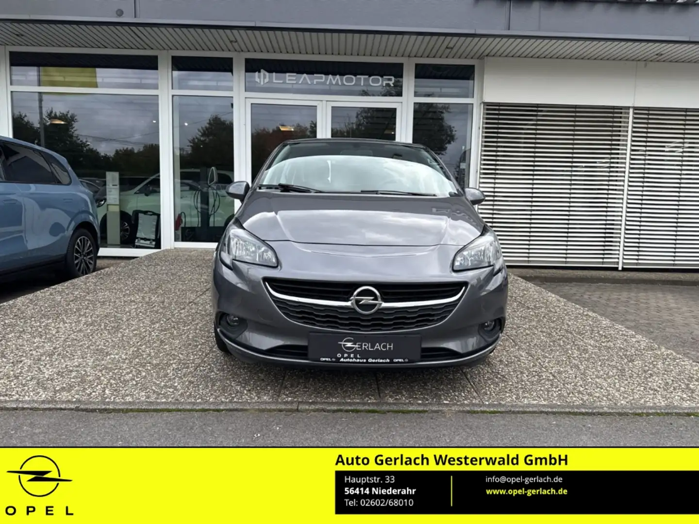 Opel Corsa E Edition ecoFlex Berganfahrass. Klima el.SP teilb Grijs - 2