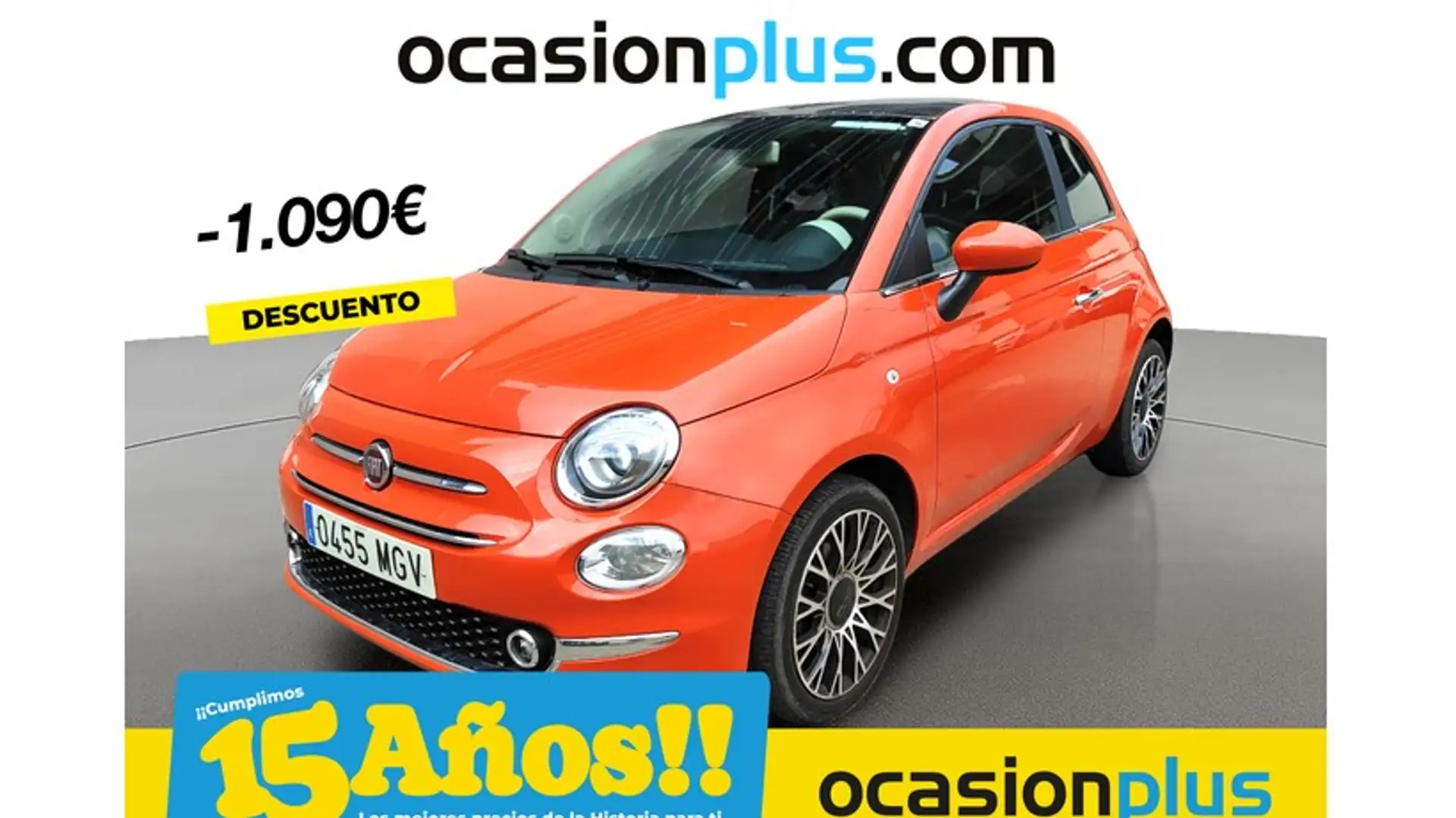 Fiat 500 1.0 Hybrid Dolcevita 52kW Oranje - 1