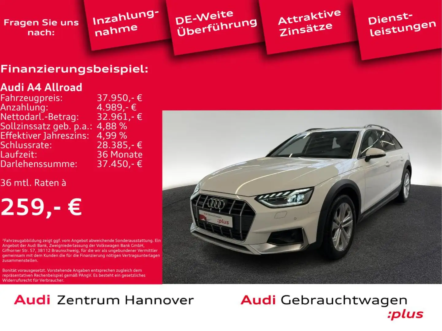 Audi A4 allroad quattro 40 TDI AHK LED Kamera virtual Telleder Weiß - 2