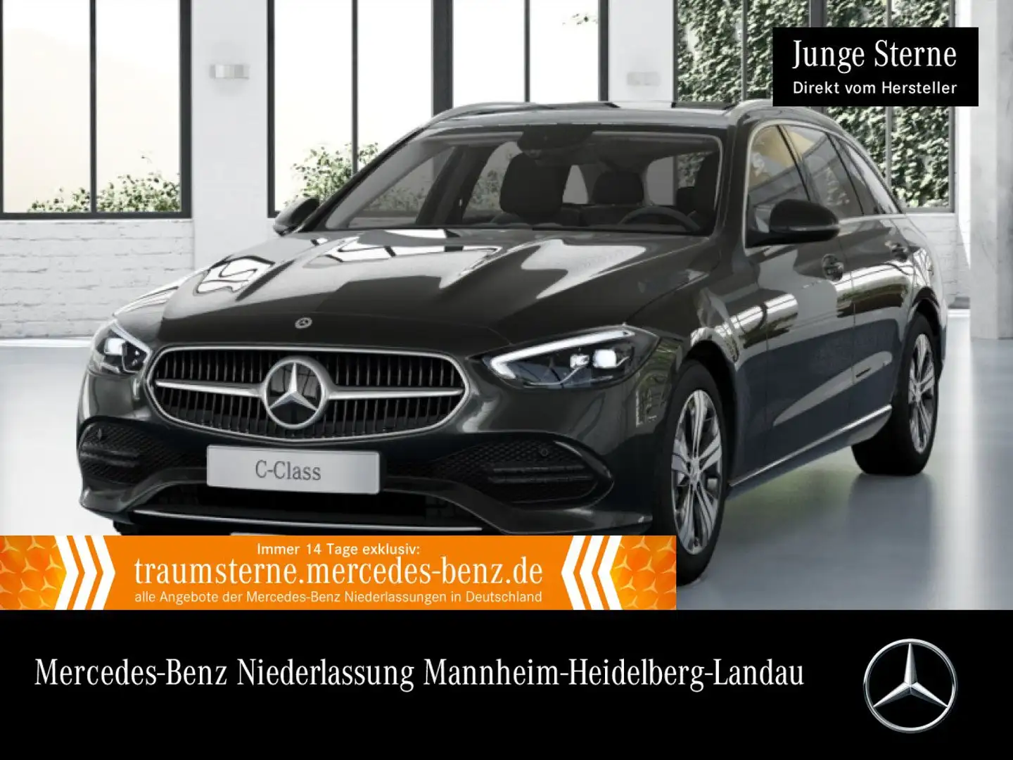 Mercedes-Benz C 300 de T 4M AVANTG+PANO+LED+KAMERA+TOTW+KEYLESS Grau - 1