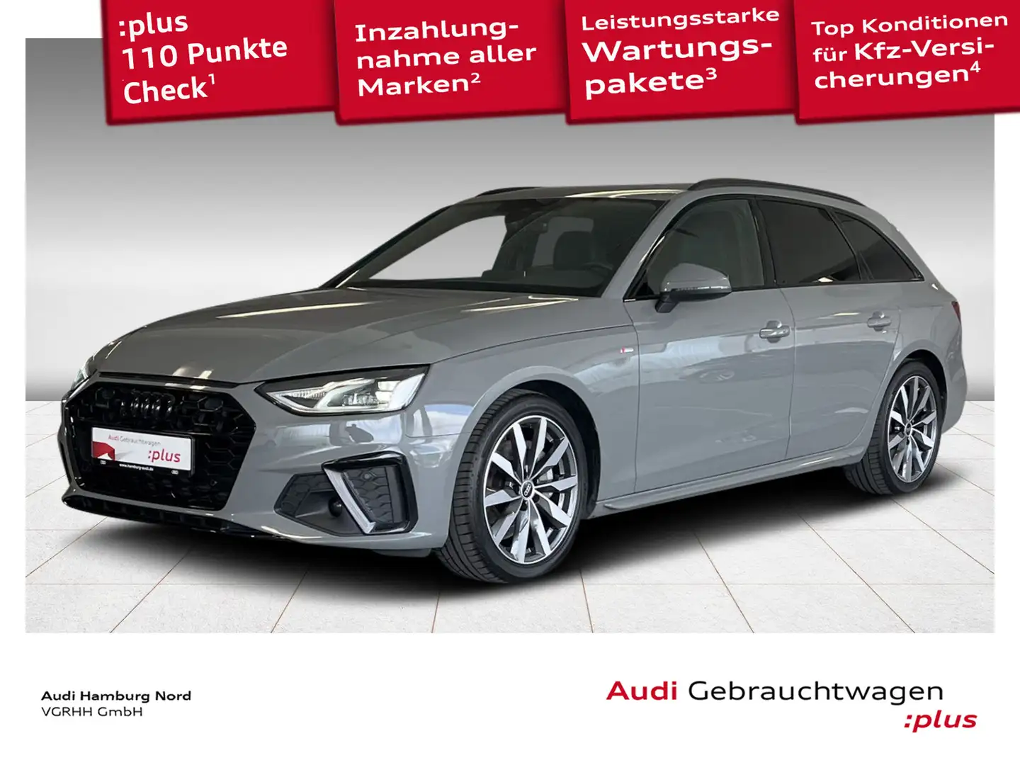 Audi A4 40 TFSI quattro S line S tronic B&O Nav Gris - 1