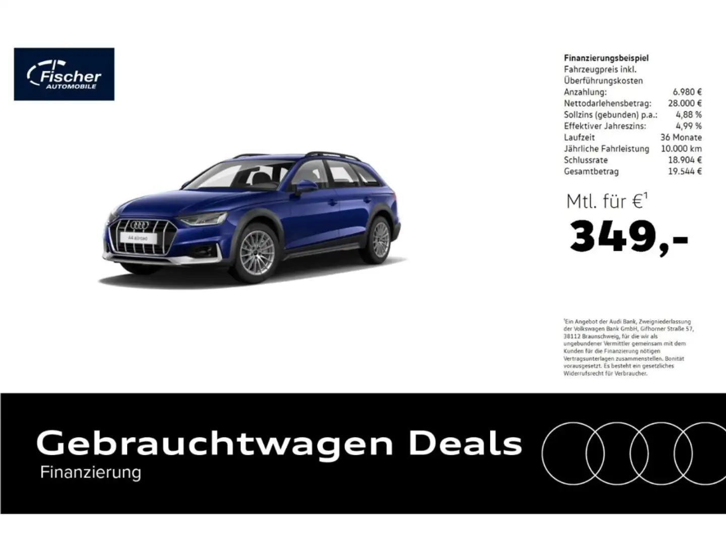 Audi A4 allroad 45 TFSI AHK/NAV/SH/PDC+ Blau - 1