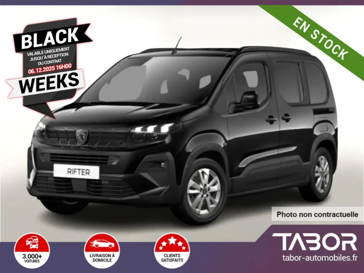 Peugeot Rifter 1.5 BlueHDi 100 Allure L1 StyleP Noir - 1