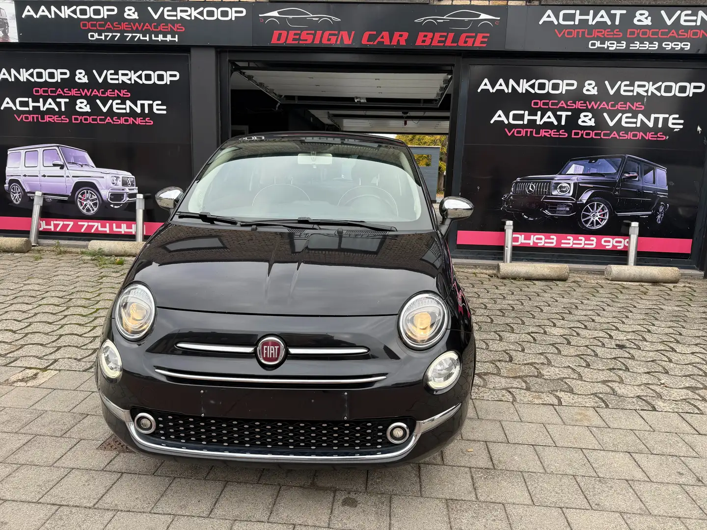 Fiat 500 500 1.2i Lounge Panorama Clim Auto***Netto 6074** Zwart - 2