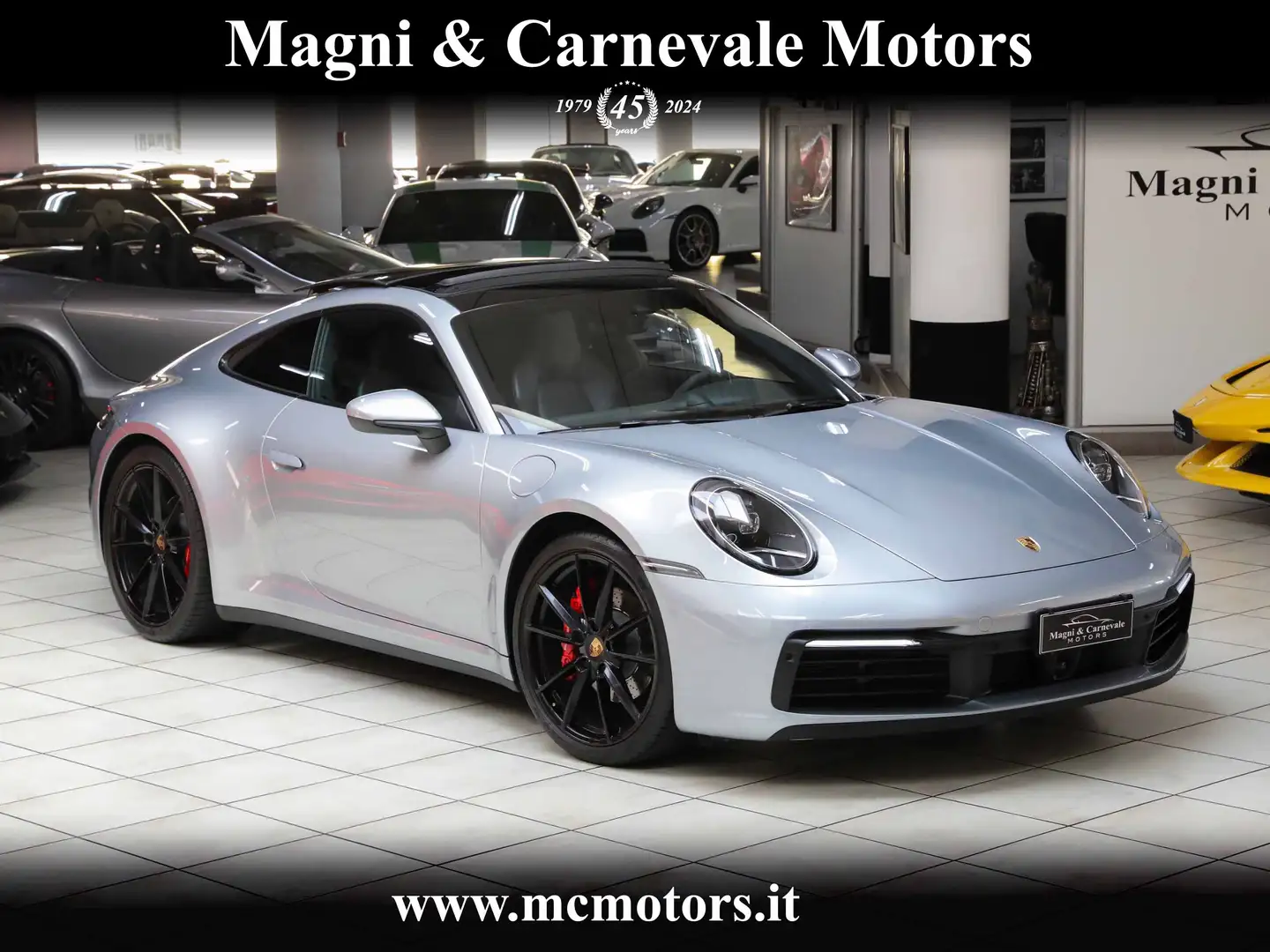 Porsche 992 CARRERA|TETTO|BOSE|SPORT-CHRONO|SCARICO|PDLS|APPLE Argento - 1