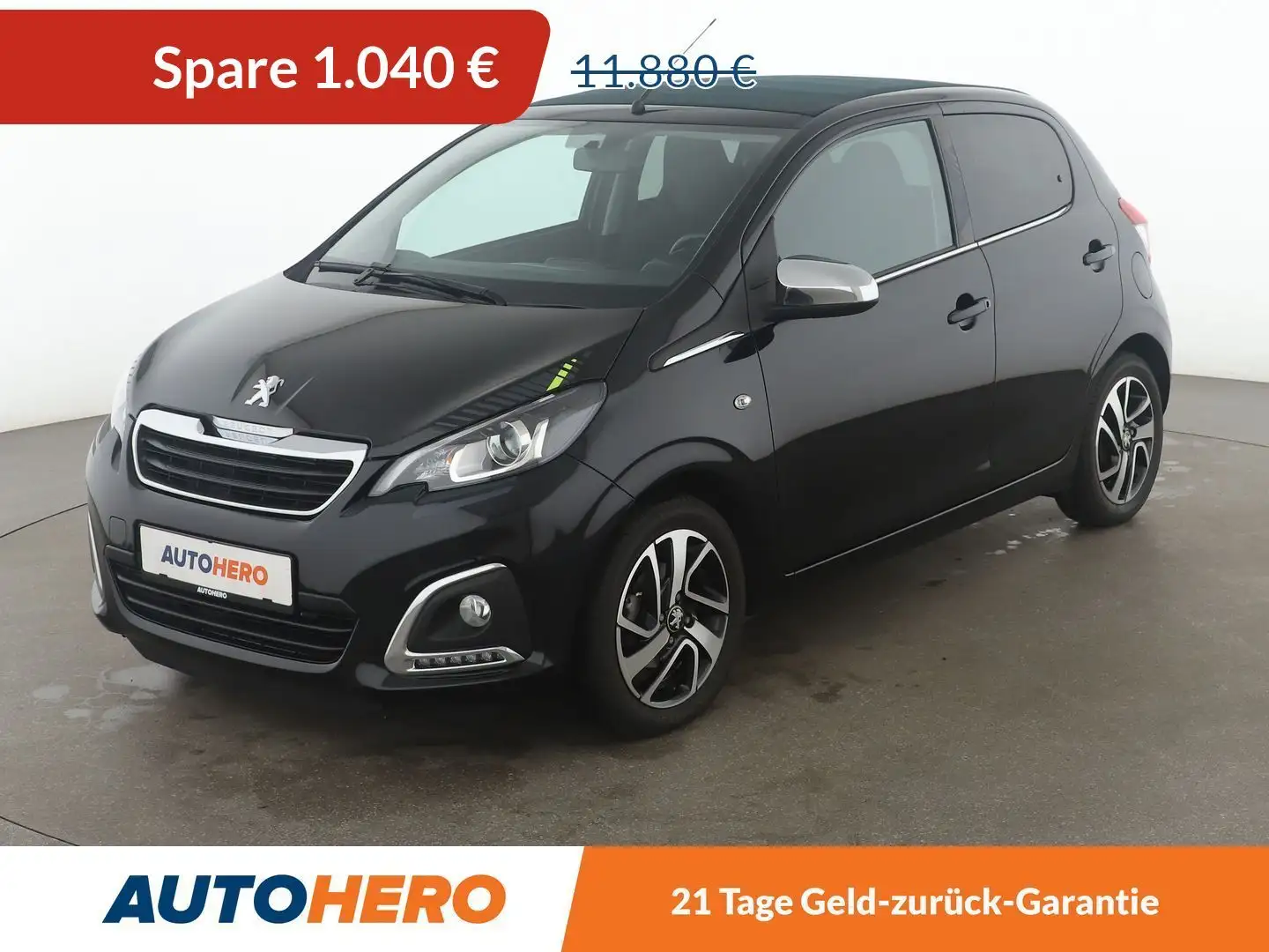 Peugeot 108 1.0 VTi TOP Collection*SHZ*KLIMA*GARANTIE* Schwarz - 1