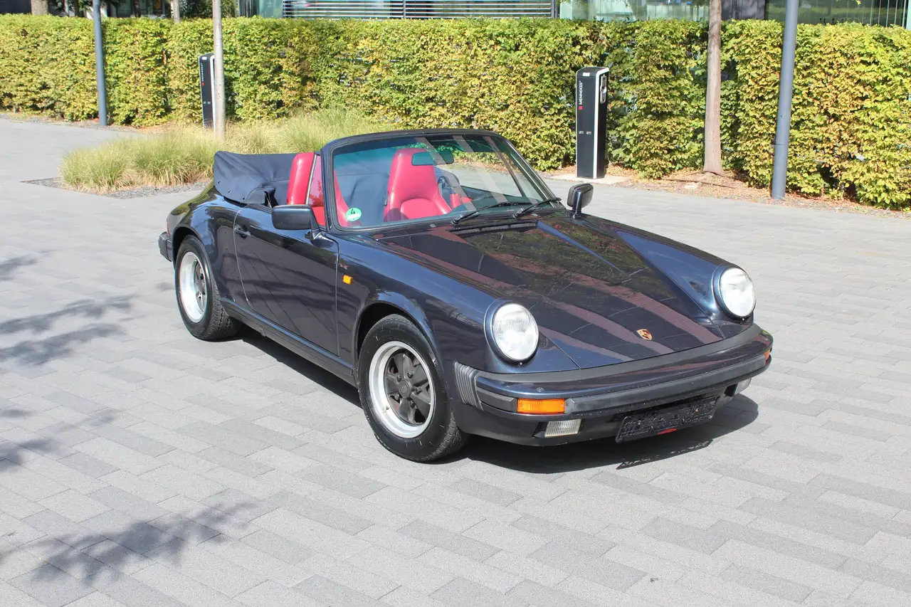 Porsche 911 Carrera Cabrio: volles Porsche Scheckheftgepflegt, orig. Porsche-Werkswagen, G50, Turbositze, H-Kennz., 3,2l G-Modell, foto 2