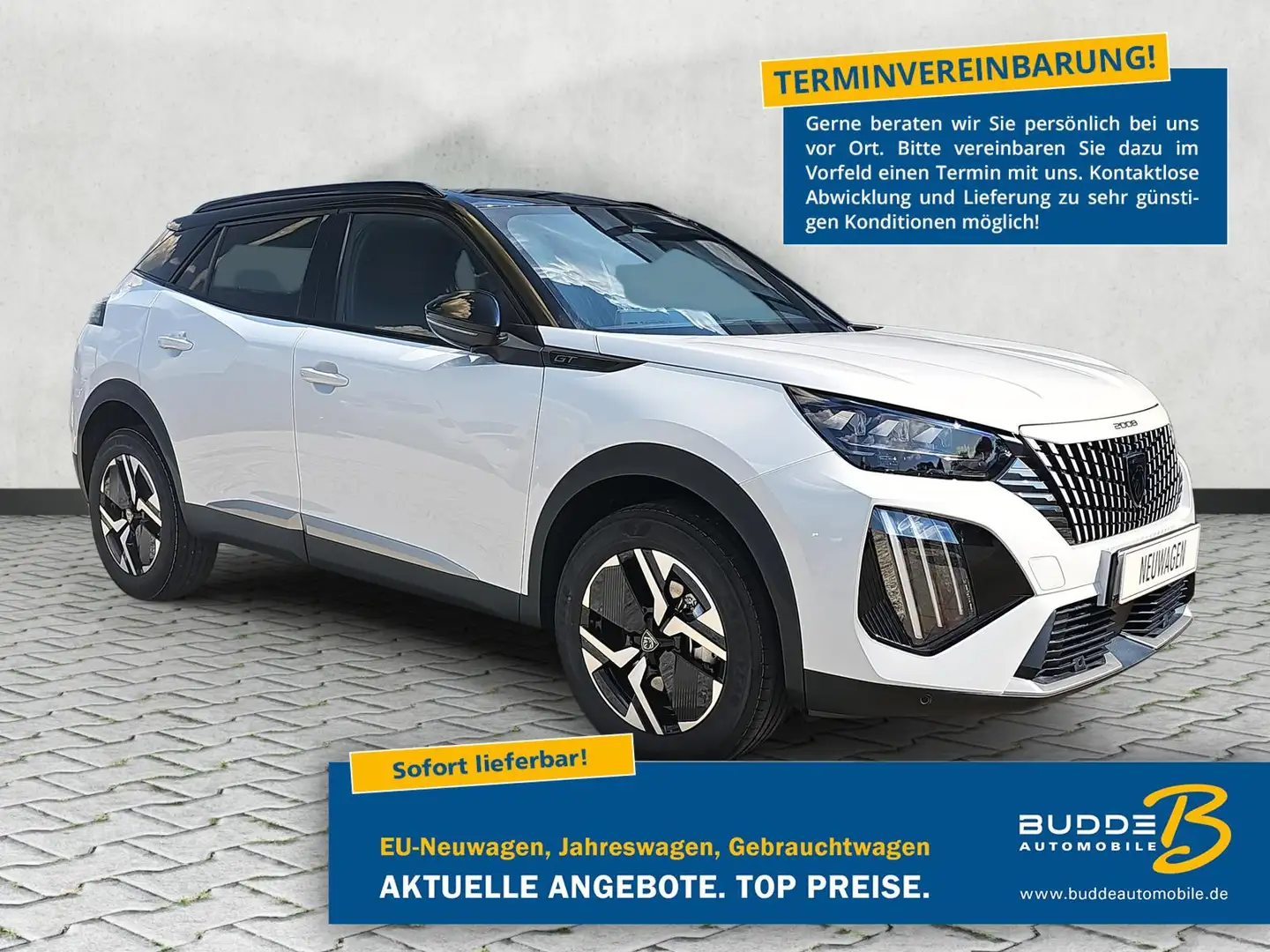 Peugeot 2008 Hybrid 145 e-DSC6 GT Kamera KeylessPlus SHZ Weiß - 1