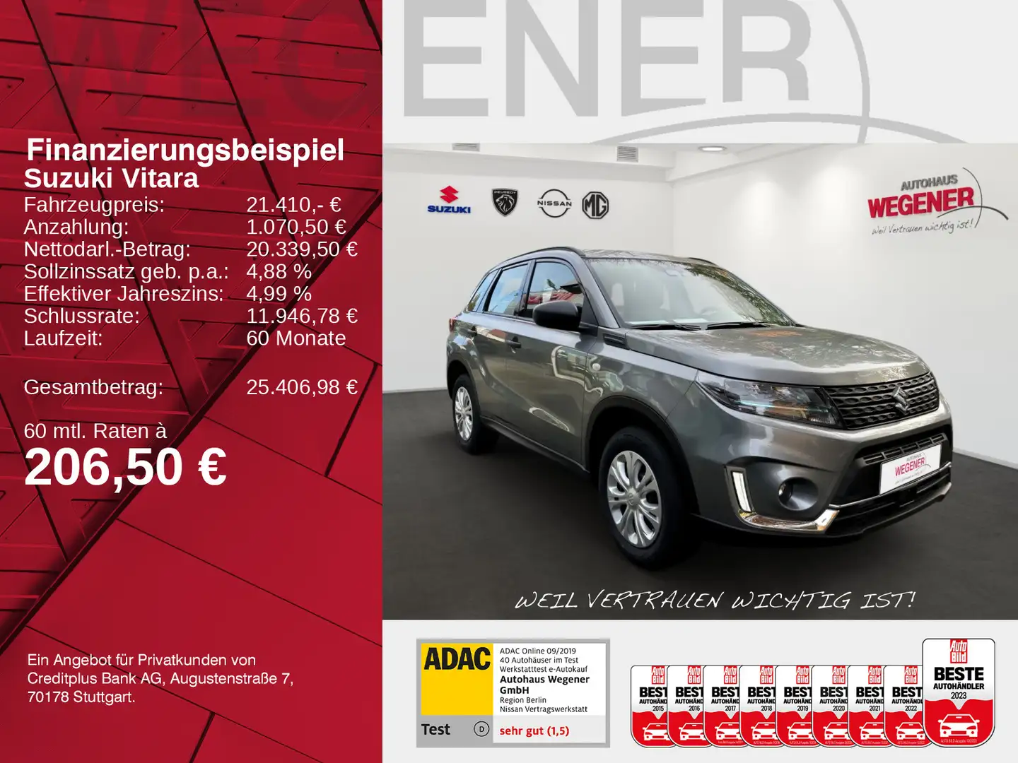 Suzuki Vitara VITARA 1,4 CLUB HYBRID Grau - 2