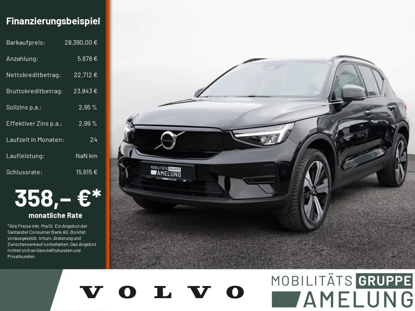 Volvo XC40 Recharge 69 kWh Single Motor Core 1.Hand Czarny - 1
