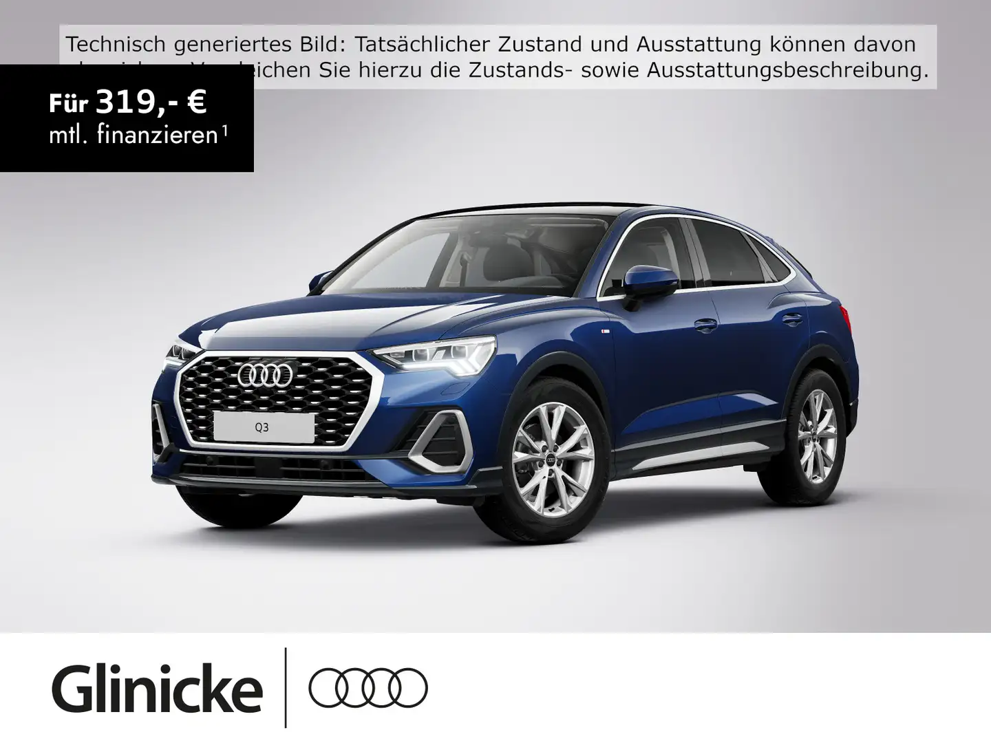 Audi Q3 S line 35 TFSI *360°-Kamera*PANO+SO Blau - 1