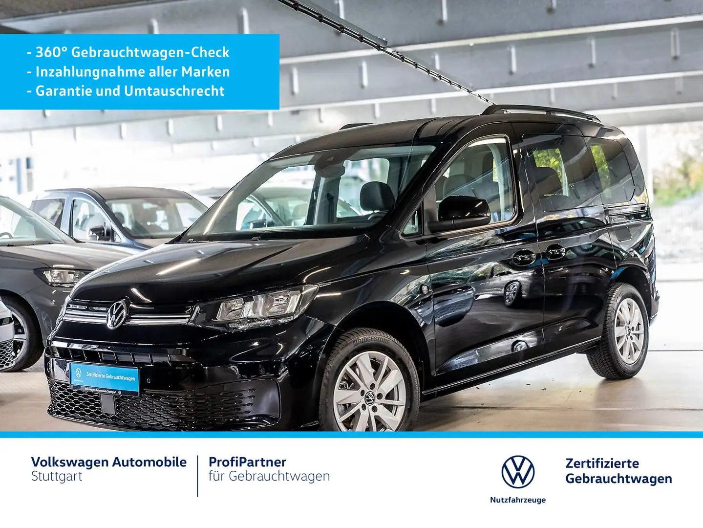 Volkswagen Caddy Life1.5 TSI Euro 6e Navi AHK Zwart - 2