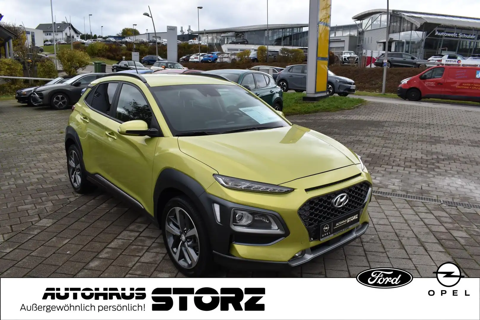 Hyundai KONA KONA Premium 2WD |HUD|SHZ|KAMERA|TOTWINKEL|LED| Gelb - 2