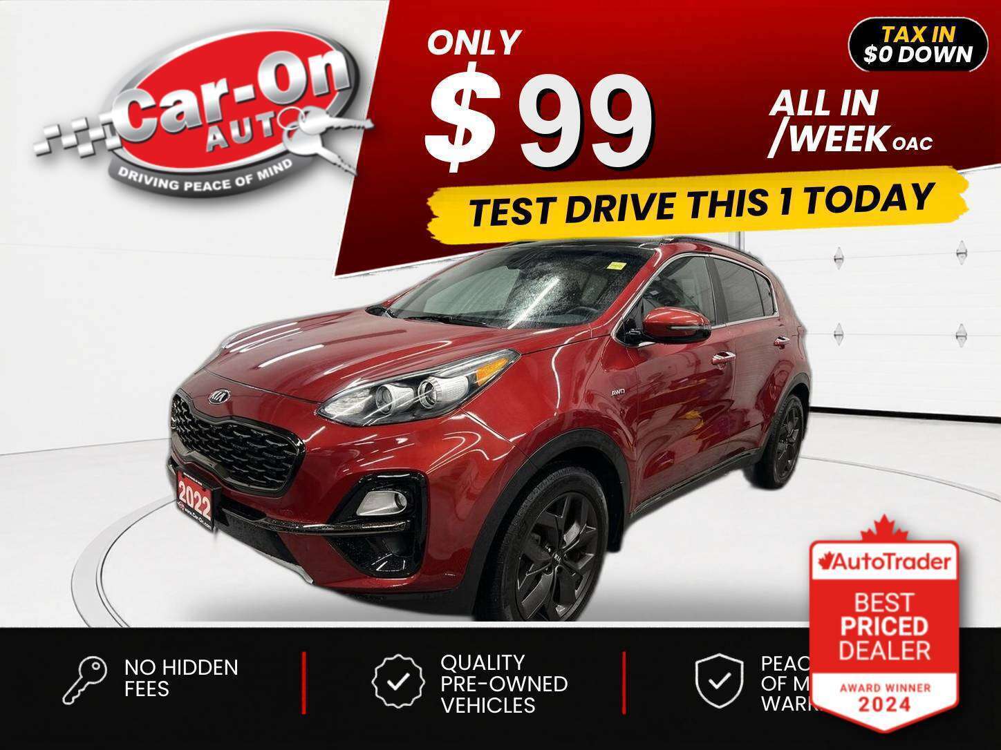 Red 2022 Kia Sportage EX AWD SUV / Crossover All-Wheel Drive Automatic