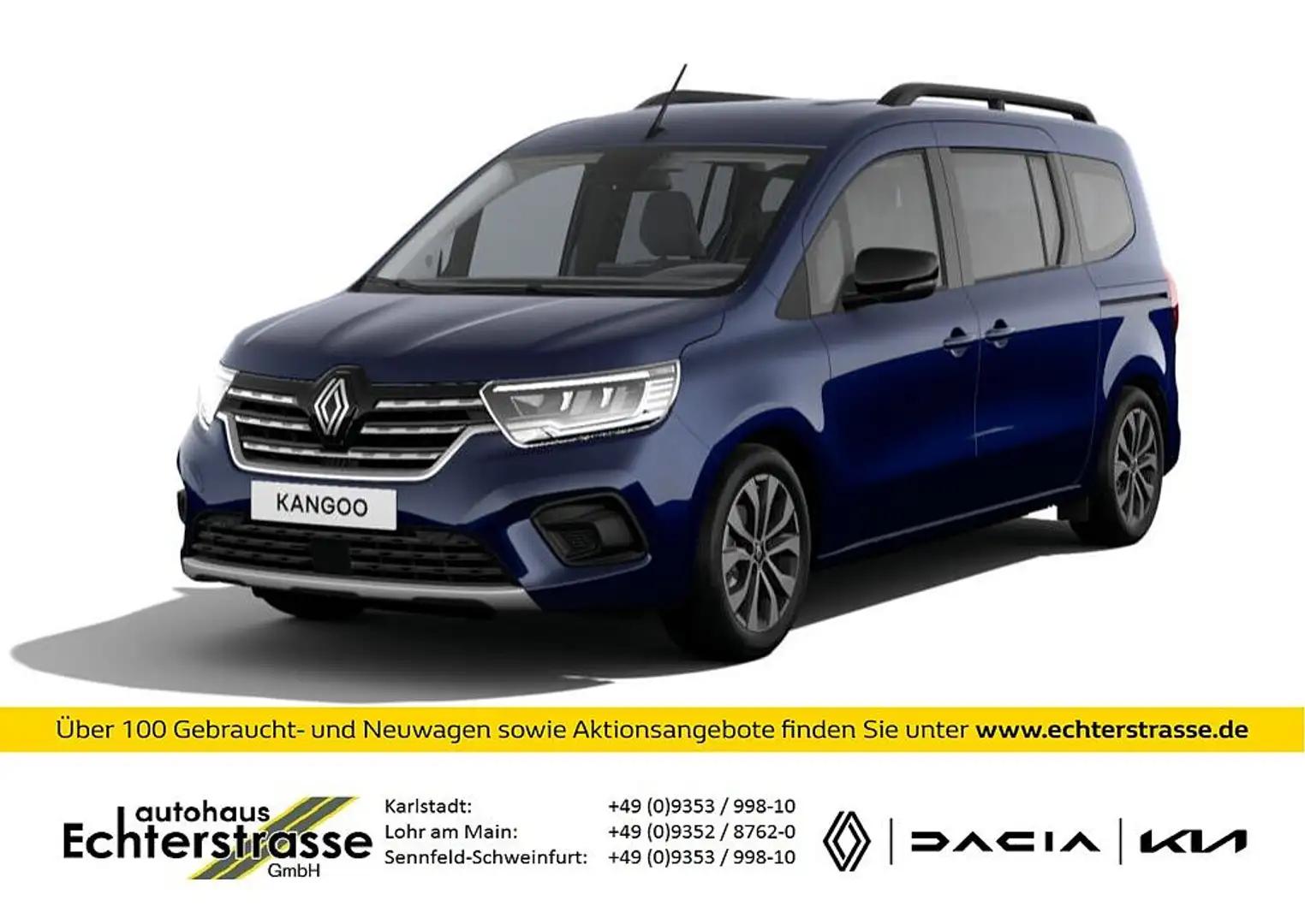 Renault Kangoo Grand TCe 130 Techno +SHZ Bleu - 1