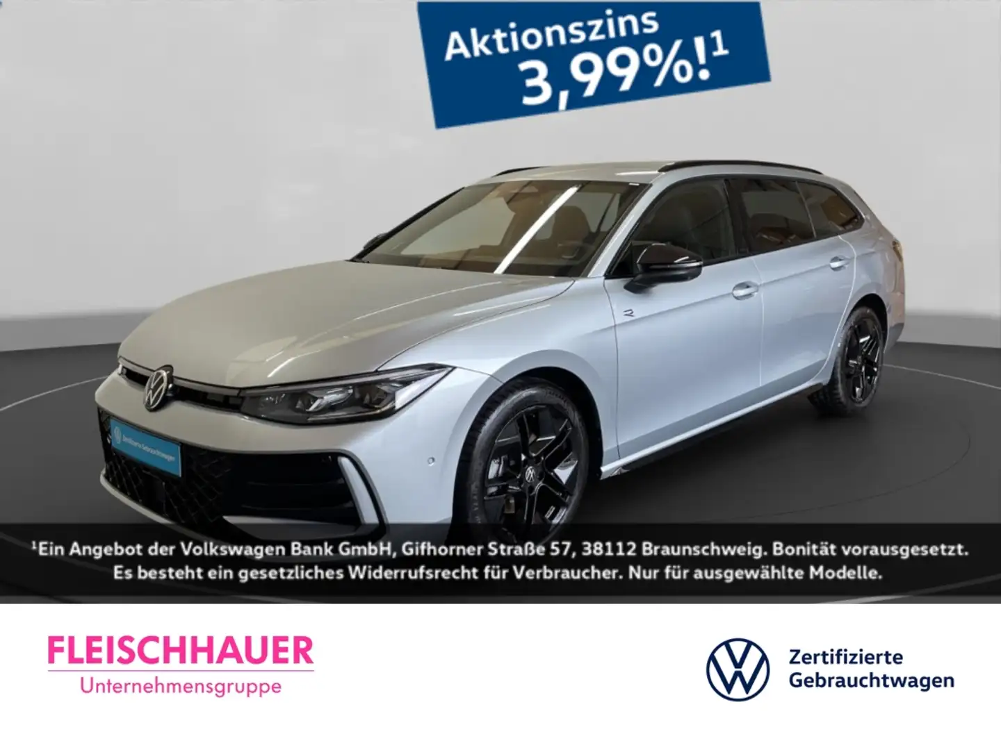 Volkswagen Passat 2.0 TDI R-line HUD AD StandHZG AHK-klappbar Navi D Argent - 1