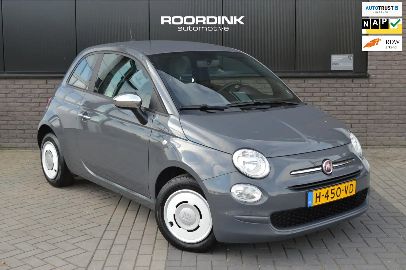 Fiat 500 39DKM!|Airco|LED|Retro-look|1e eigenaar! Gris - 1